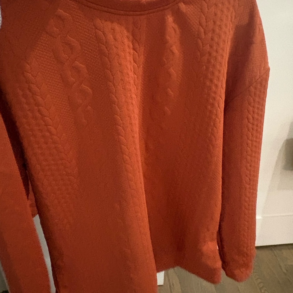 Me Makeover Essentials Bright Orange Cable-Knit L… - image 3